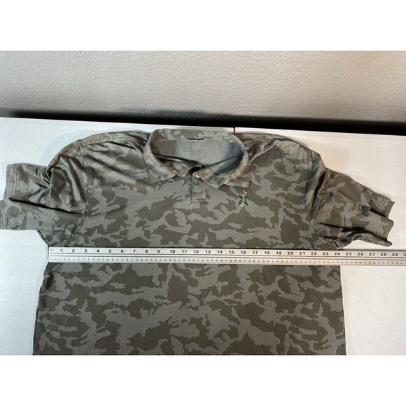 Peter Millar Performance Polo Gray Camo Shirt Logo Mens XL - Picture 5 of 6